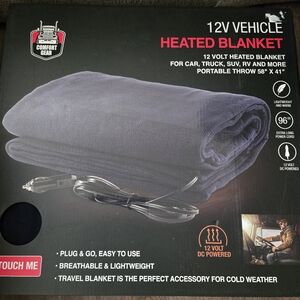 Comfort Gear 12V Vehicle Heated Blanket - Dark Blue